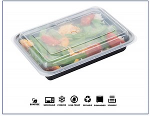 [Hot Item] Disposable Food Storage Containers Bento Lunch Box Picnic Food Storage Box