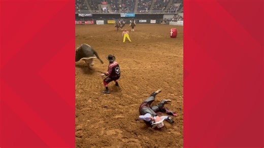 Lousiana dad jumps into Belton rodeo ring to protect son from raging bull