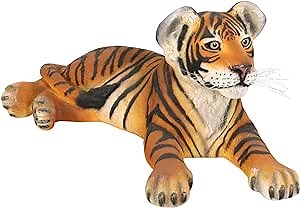 Design Toscano The Grand-Scale Wildlife Animal Collection: Lying Down Tiger Cub Statue
