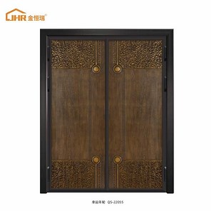 [Hot Item] Indoor Luxury Single-Leaf Wood Grain Steel Door