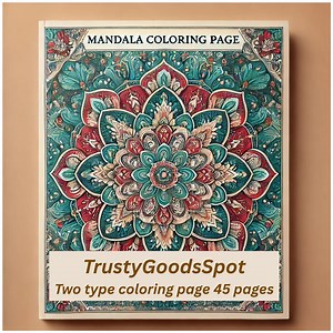 Mandala Coloring Pages 45 Coloring Pages | Adults and Kids Printable Coloring Book PDF | Cute Digital Download Activity - Etsy