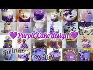 simple purple colour cake decoration ideas for girls/purple colour birthday cake decoration#cake
