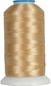 Threadart Polyester Machine Embroidery Thread by The Spool - 1000M - 40wt - Hundreds of Color Options - Light Beige - No. 120