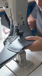 Check out these Custom Climber boots! You can get a glimpse of the reflective Thinsulate lining while our bootmaker sews on the lineman patch and counter pocket with three neat rows of Technora thread. The patch will provide extra support and protection on the inside of the boots while the Thinsulate will keep the wearer warm in freezing temps. | JK Boots