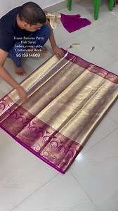 138K views · 10K reactions | New Half Sarees...Tissue Banaras Half...