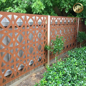 [Hot Item] Corten Steel High Quality Metal Garden Decorative Screen Outdoor Metal Rectangular Decorative Screen Fence