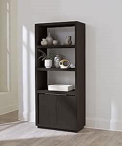 Modus Furniture International AZU519 Oxford Bookshelf, Basalt Grey