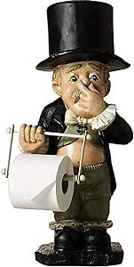 Toilet Paper Holder - Cute Pinching Nose Resin Ornament for Bathroom Tissue, with Roll Paper Holder and Toilet Butler Functionality