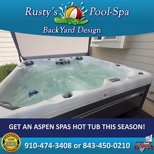 Get an Aspen Spas 💦hot tub💦this spring! Have one installed by Rusty's Pool-Spa and Backyard Design ! Call (910) 474-3408 or (843) 450-0210. FREE estimate! Services available in SC & NC. www.poolsandspasbyrusty.com #spa #jacuzzi #hottub #MyrtleBeach #WilmingtonNC #OceanIsleBeach #NorthCarolina #GrandStrand #SouthCarolina | Carolina Bulletin 2.0