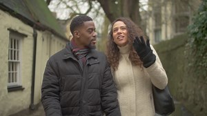 Happy Couple Walking Down Street | Free Stock Video Footage