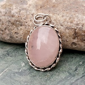 Pendentif en quartz rose, bijoux faits main, pendentif goutte, pendentif en argent sterling 925, pendentif pierre gemme rose, pendentif unisexe, cadeau d'anniversaire - Etsy France