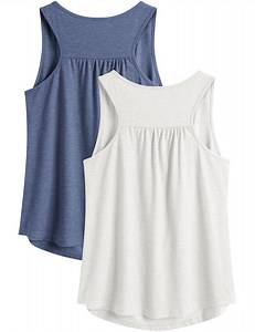 PINSPARK Racerback Tank Tops for Women Sleeveless Workout Tops Loose Fit Yoga Shirt Gym Athletic Lightweight Tanks - Walmart.com