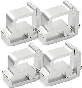 MUGE RACING Truck Topper Clamps Mounting Clamps Truck Cap Clamps Truck Bed Clamps and Canopy Clamps for Dodge Dakota Ram 1500 2500 3500, F150 F250, Chevy Silverado Sierra 1500 2500 3500 (Silver 4Pcs)