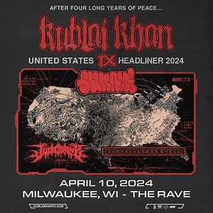 Texas hardcore band, Kublai Khan TX brings the metalcore mayhem back to The Rave with Sunami, Judiciary, and Momentum! 🔥🤘 Get your tickets » therave.com/kktx | The Rave / Eagles Club