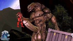 Nighdruth2000 Surrounded, Hyper Sangheili Muscle Growth Animation