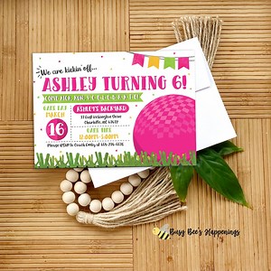 Pink Kickball Birthday Invitation: Editable Sports Party, Dodgeball (editable Digital File) - Etsy
