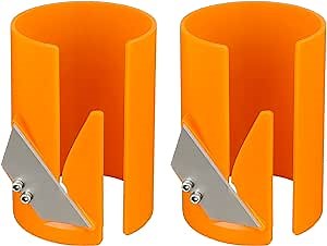 MasBros Gift Wrap Paper Cutter Birthday & Christmas Wrapping Paper Cutter with Replaceable Utility Blade 2-Pack