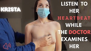 SUONI REALI DEL CUORE: IL BATTITO DEL CUORE DI KRISTA E I SUONI DEI POLMONI MENTRE IL MEDICO LA ESAMINA - STETOSCOPIO - Auscultazione (in alta definizione completa) | Clips4sale