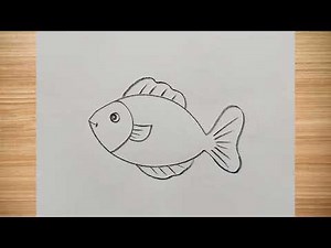 How to draw fish drawing easy step by step || fish drawing