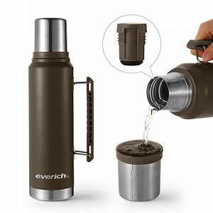 [Hot Item] Classic BPA-Free Reusable Ss 304 Double-Wall Long-Lasting Vacuum Flask with 2 Uses Cup Lid Dishwash Safe
