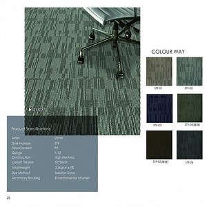 [Hot Item] PP Commercial Carpet Tiles with Eco Bitumen Backing