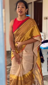 22K views · 327 reactions | Product code:GOLD www.Seeladesigns.com Contact no:+91 70124 46009 #saree #tissuecotton #seeladesigns #dmus #monisha #forsale | Monisha | Facebook
