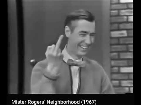 Mister Rogers gives the middle finger