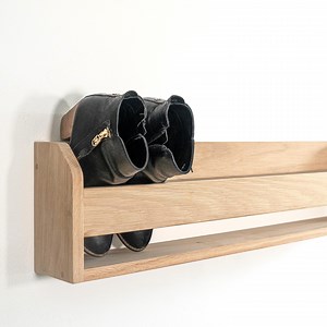 Oak Shoe Rack, Shoe Storage, Wooden Shoe Rack, Handmade Shoe Rack, Wall Mounted Shoe Rack, Available in Natural Wood, White, Grey, Green - Etsy