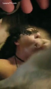 Dog Facefucking and Humping Girl's Mouth