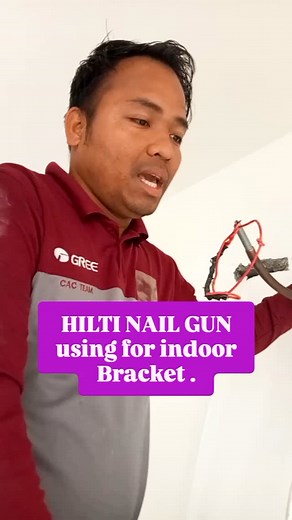 HILTI NAIL GUN using for indoor Bracket #reyroblesbusico #hvac #vrf #ofwqatar #bisdak | Rey Robles Busico
