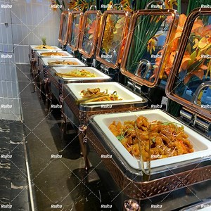 [Hot Item] Serviço de Buffet para Festa de Casamento, Aquecedor Elétrico Novo, Indução e Queimador de Gel, Combustível de Cobre e Latão, Mini 4L Prato Térmico Hidráulico de Luxo