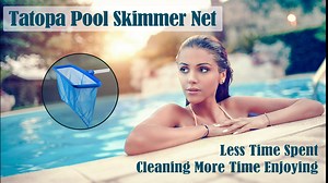 Pool Skimmer Net, Pool Nets for Cleaning,Pool Net, Pool Leaf Net, 20" Heavy Duty Pool Leaf Rake Tool Fine Mesh Deep Bag with Strong Plastic Frame,for Cleaning Swimming Pool and Fountain (Without Pole)