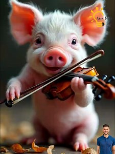The Talented Pig and Its Violin | Hello Idea