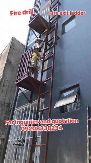 Fire exit ladder #firedrill #tubular #metalworks #steelworks #almerometalcraft | Ray-Mondz Almero