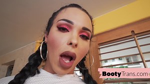 Big booty latina trap sucking before bareback | aShemaleTube