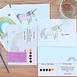 Rainbow Watercolor Card Making Kit With Envelopes, Paint Your Own Card - Etsy Australia