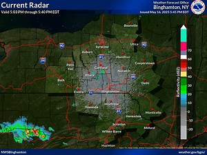 Radar imagery shows isolated showers popping up over our region this evening along a boundary. We are keeping an eye out as there is potential for some of these showers to strengthen. There is a threat to see isolated strong to severe storms this evening. #nywx #pawx | US National Weather Service Binghamton NY