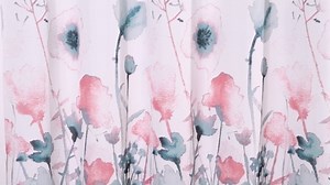 Lush Decor Zuri Flora Shower Curtain Single 72" W x 72" L White & Black - Floral Shower Curtains for Bathroom - Black Bathroom Curtain - Cottage Decor