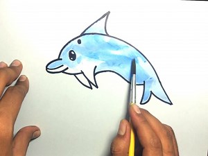 How To Draw A Dolphin Step By Step | Anushka's friends zone