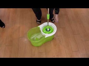 Clean Spin 360 Wet/Dry Microfiber Mop w/Carry Handle & Caster Wheels on QVC