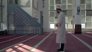 Imam Praying Alone In Mosque | Premium Stock Video Footage