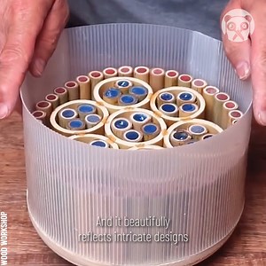 Woodturning a bowl out of Bamboo & resin Partner: Wood Workshop | Bored Panda Art