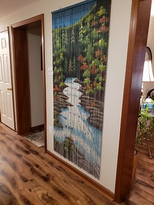 Hand-painted Mountain Stream Beaded Curtain: 125 Strands - Etsy