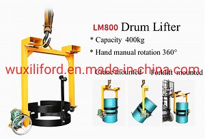 [Hot Item] Lm800 Crane Mounted Drum Lifters Drum Rotator Forklift Attachment Tools for 55 Gallon Drum Mover