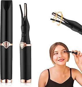 Electric Eyelash Curler - Instant Glamorous Eyelashes, Heated in 8 Seconds, 3 Heating Modes (Black)