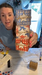 Dollar Tree cubes and some napkins turn into the cutest primitive blocks ever! | The Celebration Co.