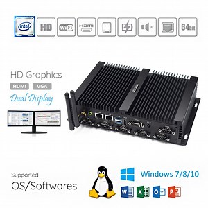 Fanless Industrial Mini Computer Motherboard Barebone System PC