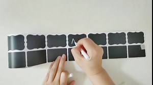 During Chalkboard Labels 240 Pcs, Reusable Waterproof Blackboard Stickers Removable Label Sticker with White Chalk Marker and Small Towel for Jars, Bottles, Storage Bins, Organize Home & Kitchen Black