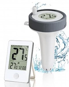 Digital Pool Thermometer Wireless Floating Easy Read Waterproof with Temperature Monitor for Swimming Pool