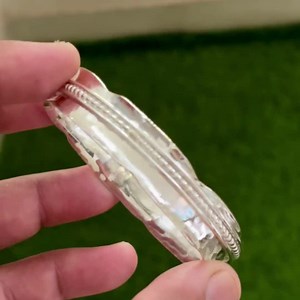 Hammered Sterling Silver Spinner Bangle - Handcrafted 925 - Etsy